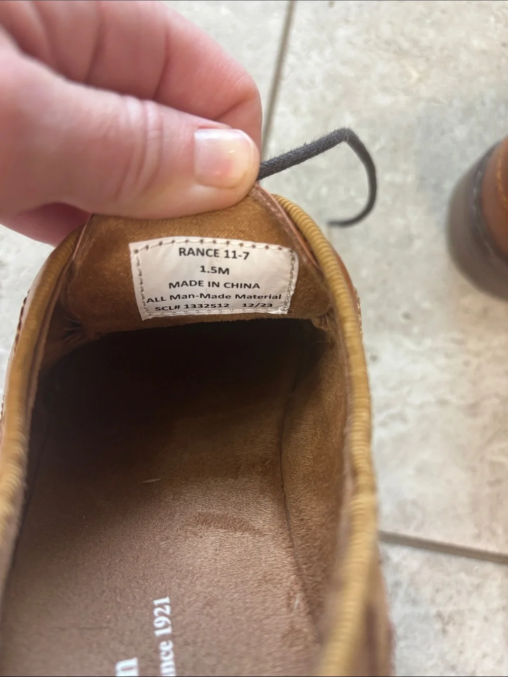 Brown oxford style lace up shoes